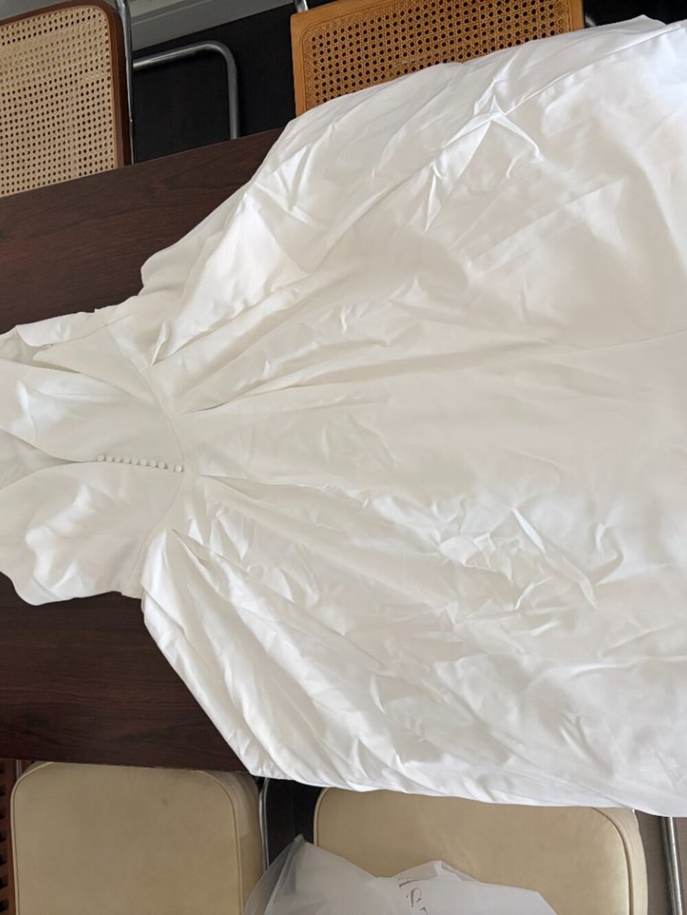 Meshki Keely White V-Neck Midi Dress - Picture 7 of 8